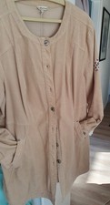 Deerberg Cord Jacke +  Gr. 2XL + Beige + Knielänge + Gebraucht +