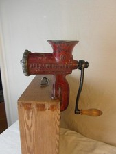 Fleischwolf Presse Emaille 10 Alexanderwerk Gußeisen Solide Kurbel Vintage 18c2