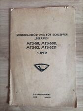 DDR Originalheft Sonderausrüstung für Schlepper Belarus MT3-50,MT3-52