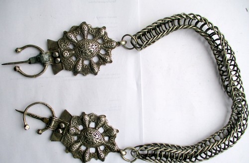 Sterling silber antik fibel - silber,
