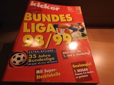 Kicker Sonderheft-Bundesliga 1998/99 -komplett mit Stecktabelle