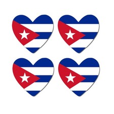 4 x Kuba Flagge Herz