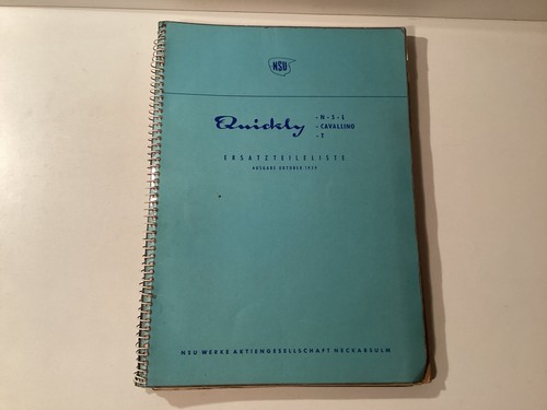 Nsu ersatzteilkatalog quickly - nsu,