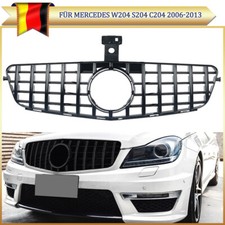 Für Mercedes W204 S204 C204 PANAMERICANA GT Grill Sport Kühlergrill Schwarz