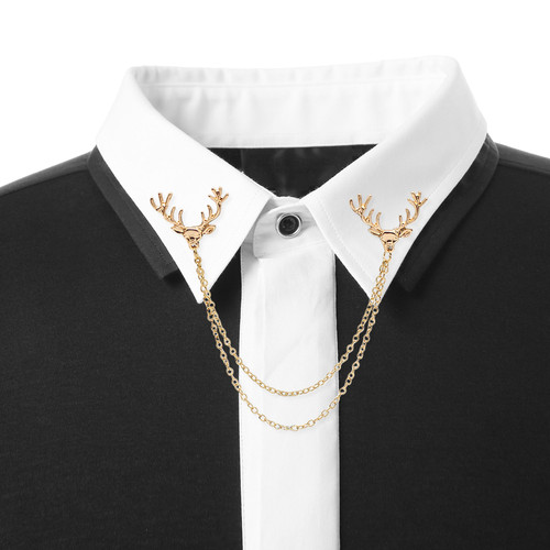 Doppel brosche hirsch reh gold - doppel,