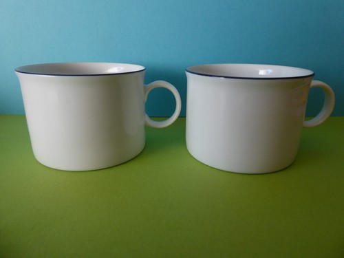 Kaffeetasse weiß mit blauen - 2,