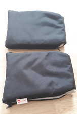 Babylux *Handmuff Fleecefutter schwarz grau *  Kinderwagen  Buggy  * 30 x 22 cm