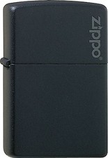 Zippo schwarz matt mit - matt,