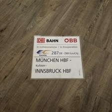 Original Zuglaufschild DB/ÖBB