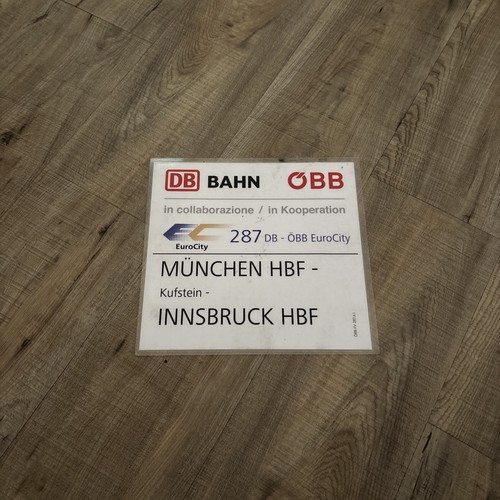 Original zuglaufschild öbb - zuglaufschild, db/Öbb