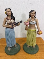 2 Vintage Hula Girl Dolls