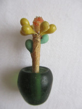 süße kleine topfpflanze für Puppenstube aus 40-50iger Jahren, handgefertigt