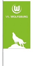VfL Wolfsburg Hissfahne Heulender Wolf 175 x 300 1023170