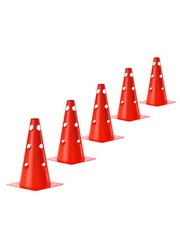 5 x Loch-Markierkegel 30 cm hoch Pylonen Markierungskegel