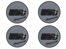 ✅ 4x BBS RS XA Emblem Felgendeckel 56mm Grau Chrom 09.24.370 Design Line SELTEN