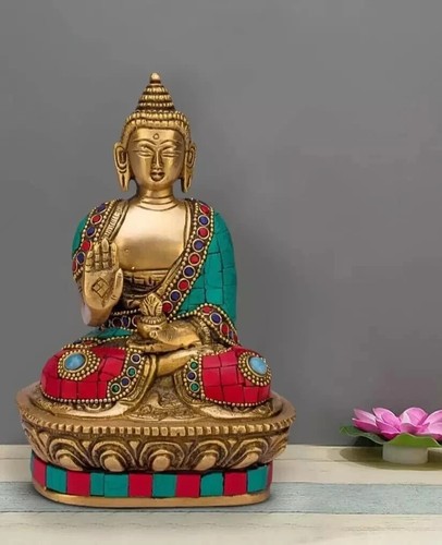 Messing buddha statue - messing,