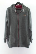Lonsdale London Herren Sweatjacke Gr. 16 Oberteil Grau Kapuze Polyester #BP-34