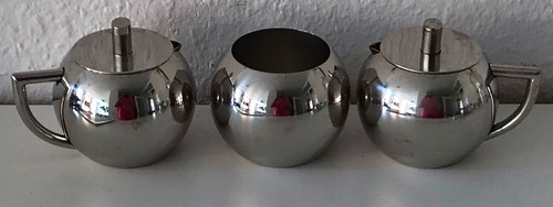 Milch zucker set metall - &,