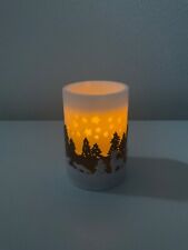 Hochwertige ELAMBIA (QVC) flammenlose Kerze Cut-out-Design mit Timer WIE NEU