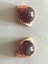 Ohrclips/echter Amethyst