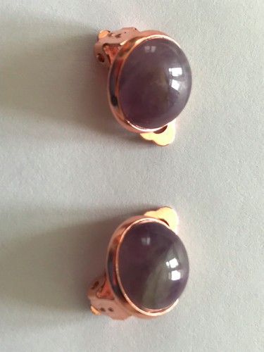 Ohrclips echter amethyst - ohrclips/echter,