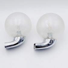 Vintage Set Original Badezimmer  Luigi Colani Wandleuchten Original Glasschirmen