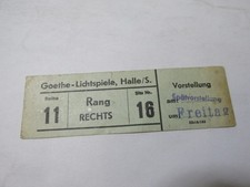alte DDR Kino Eintrittskarte