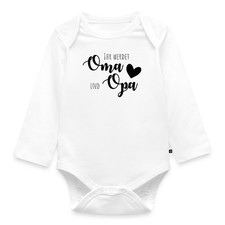 Ihr werdet Oma und Opa Spruch Großeltern Baby Bio-Langarm-Body