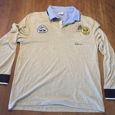 Polo Langarm Herren Luis Trenker XXL Braun, Doppelkragen, div. Applikationen.