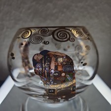 Windlicht Vase Rund Gustav Klimt Die Erwartung Glas Deko