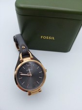 Fossil Uhr für Damen Georgia, Quarzwerk, 32mm Rose Gold Edelstahlgehäuse