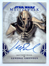 2018 Topps Star Wars Masterwork Matthew Wood As General Grievous Auto 79/99