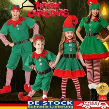Kinder Erwachsene Weihnachten Kostüm Outfits Elf Der Weihnachtself Cosplay Party