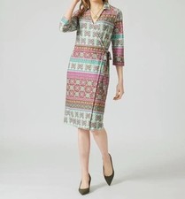 Gr.36 Let's Dress Sommerkleid knitterfrei Ibiza Strand Wickelkleid Ethno Dress G