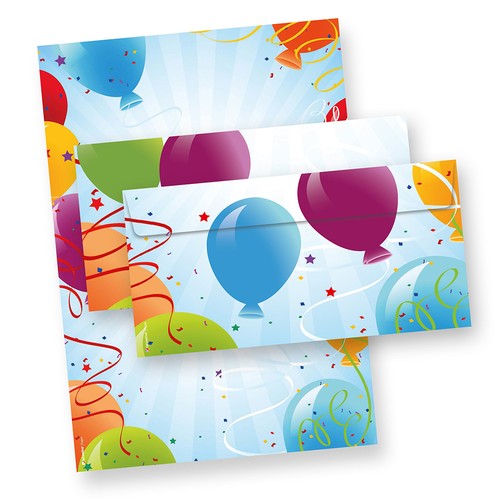 Briefpapier set einladung - set,