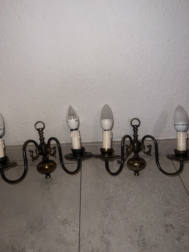 Messing wandlampe - messing,