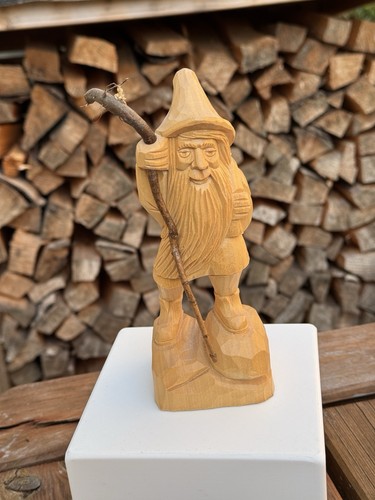 Holzfigur waldgeist zwerg gnom - waldgeist,