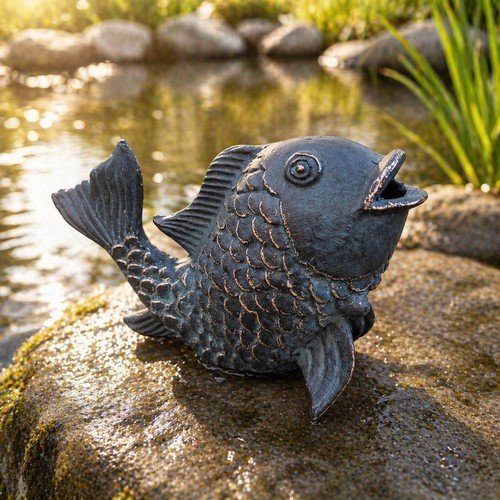 Bronze skulptur teich fisch - bronze,