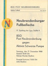 Ddr fußballprogramm post - ,
