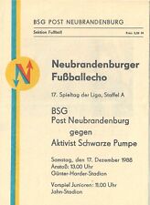 DDR Fußballprogramm   Post