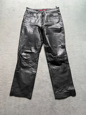 Lederjeans schwarz Herren