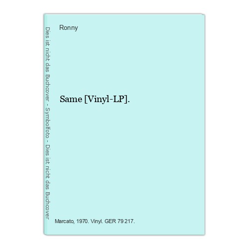 Same vinyl ronny - [vinyl-lp]., ronny: