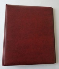 Lindner Ringbinder 1103 mit 13-Ring-Mechanik für Ansichtskarten PK ETB weinrot