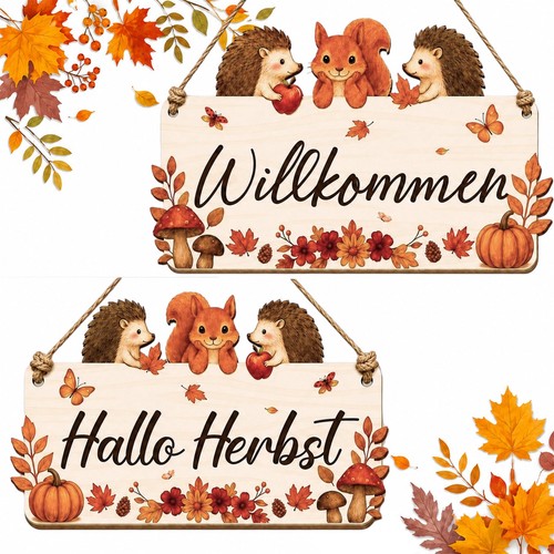 Herbstdeko hänger holz - herbstdeko,