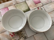 2 Schüsseln Scherzer weiß Goldrand