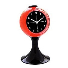 Trompetenfuß retro wecker rot - retro,