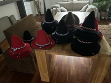 Seppel Hut Oktoberfest Wies`n Lagerauflösung  Spitzhut 57 Stück Rot Grau Schwarz