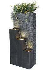 Großer Gartenbrunnen BK846 100 cm mit LED Beleuchtung Springbrunnen Kaskade