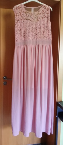 Langes kleid spitze halber - langes, kleid,