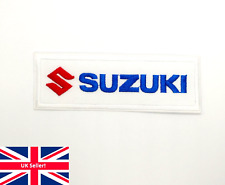 12 cm x 4 cm Bügelbild Patch SUZUKI Auto Motorrad Biker Logo gestickt Patches UK